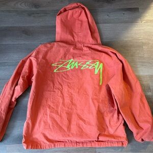 Stüssy Orange Vest with hood